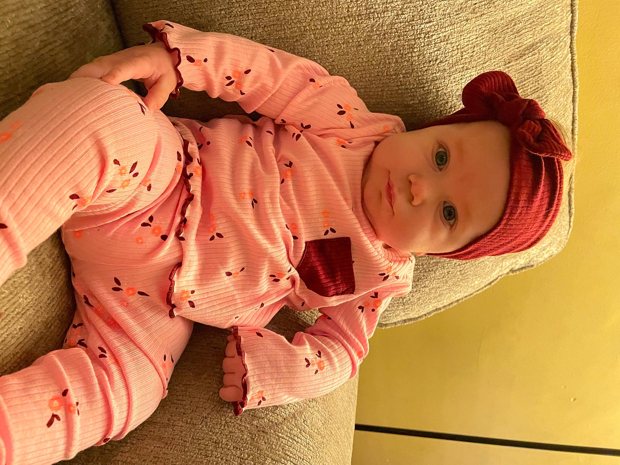 Aubree joined the competition — help win amazing prizes! abdomen, baby, baby_toddler_clothing, cheek, child, comfort, eye, glasses, head, headwear, human_body, lip, mouth, neck, person, pink, skin, sleeve, stomach, textile