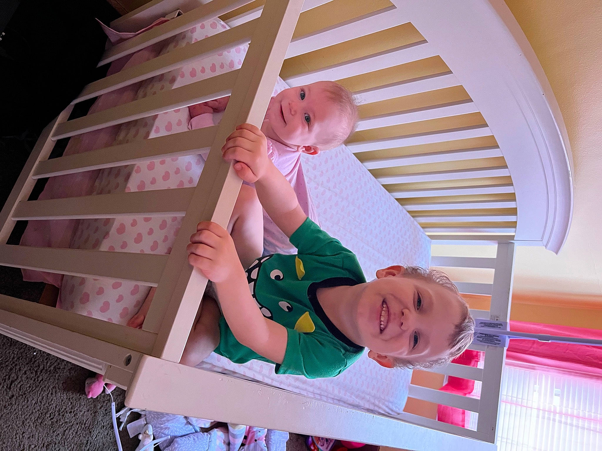 Dominic joined the competition — help win amazing prizes! baby, baby_products, baby_safety, baby_toddler_clothing, child, comfort, fun, happy, hardwood, infant_bed, joy, leisure, magenta, pattern, person, pink, product, room, skin, smile