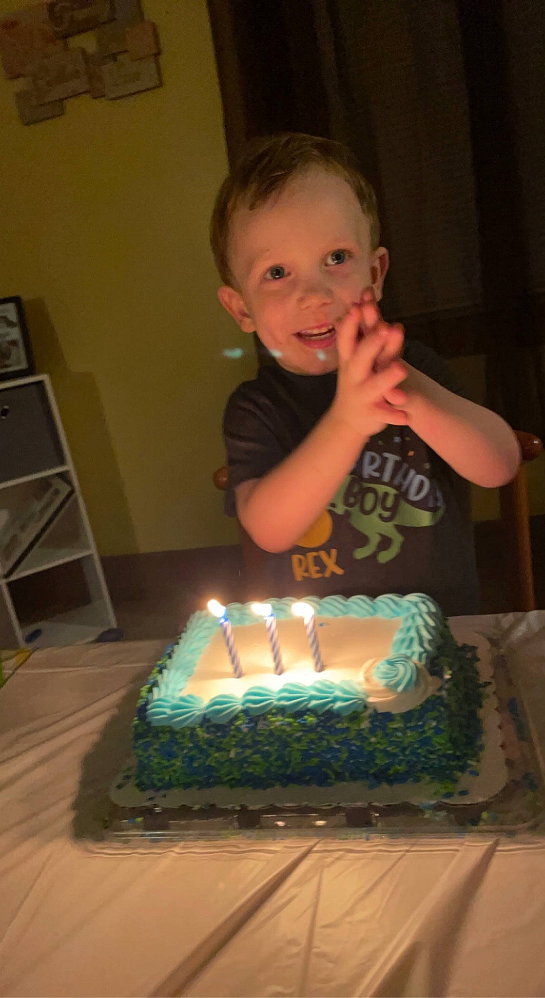 Dominic is registered to the contest to win money with this photo: baked_goods, birthday, birthday_cake, birthday_candle, buttercream, cake, cake_decorating, cake_decorating_supply, candle, cuisine, dessert, event, face, food, fun, joy, person, smile, sugar_cake, sweetness