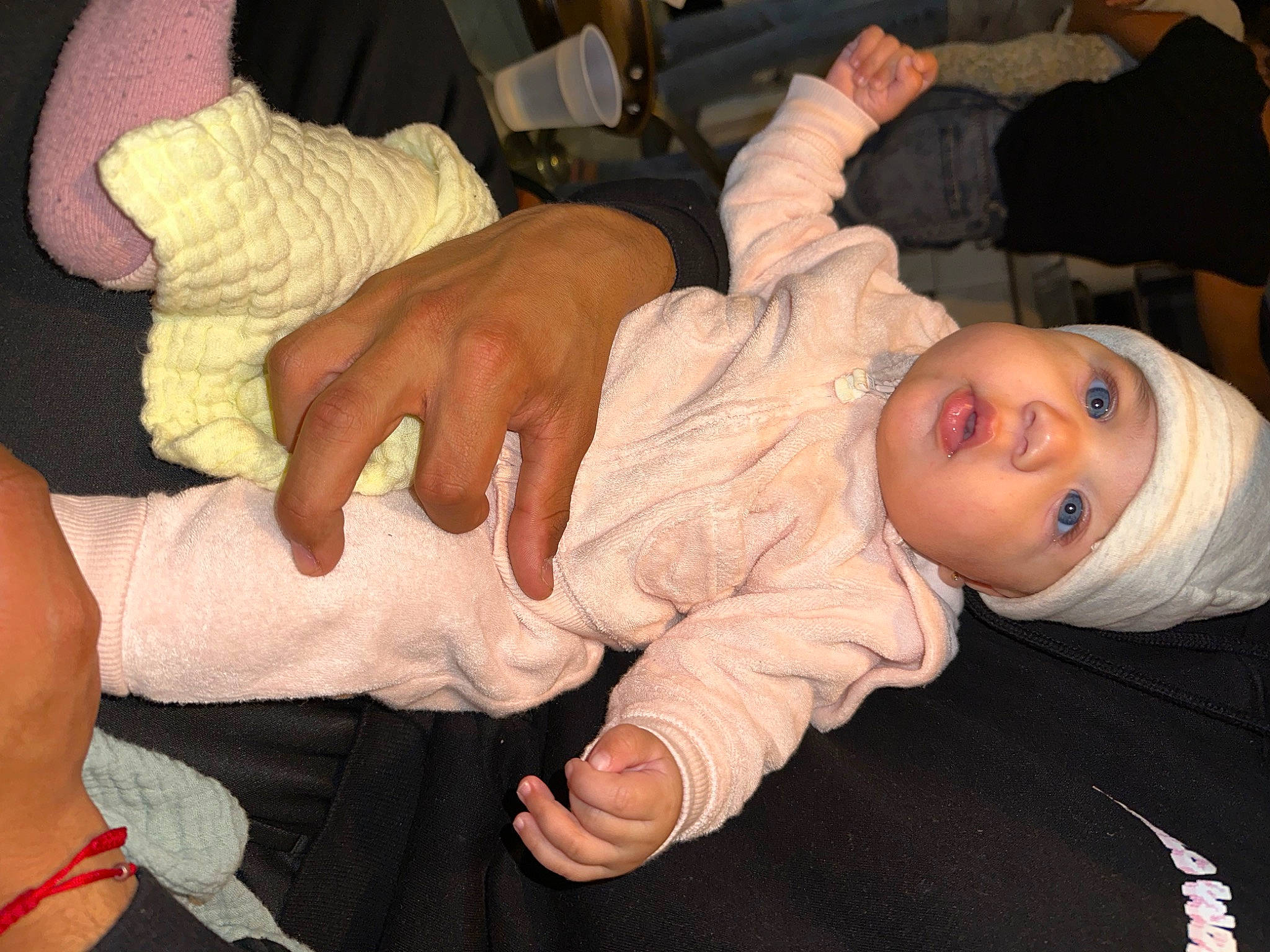 Kataleya joined the competition — help win amazing prizes! baby, baby_toddler_clothing, cheek, child, comfort, elbow, event, finger, fun, gesture, hand, headwear, lap, mouth, nail, person, sitting, sleeve, thumb, toddler