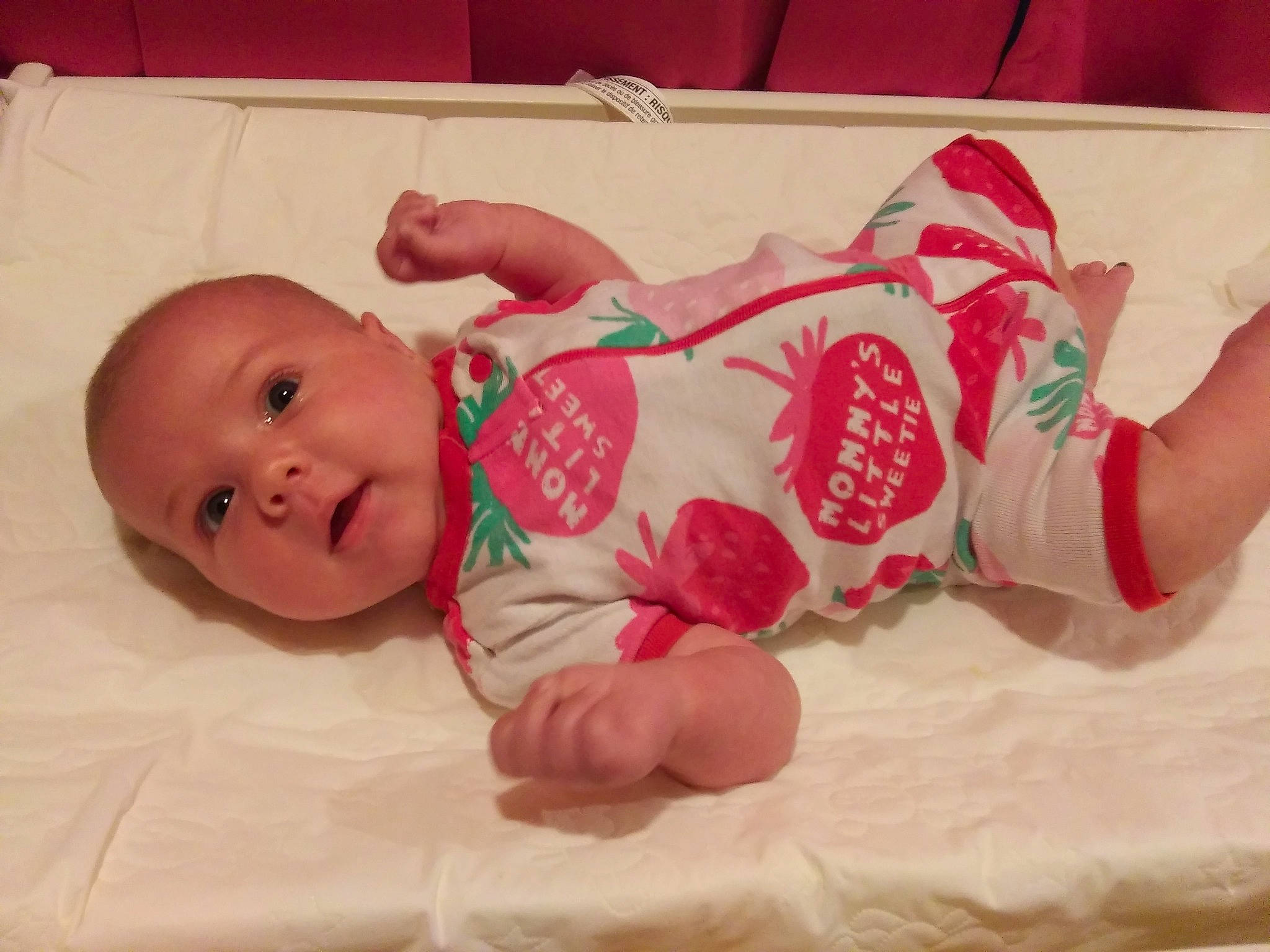 Ruby joined the competition — help win amazing prizes! baby, baby_products, baby_sleeping, baby_toddler_clothing, bed, bedtime, cheek, child, person, pink, product, skin, toddler