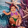Naisha joined the competition — help win amazing prizes! baby, blanket, bow, child, colorful, coral, costume, cute, fabric, feet, happy, headband, infant, mermaid_costume, pearl_necklace, playful, portrait, smiling, starfish, underwater_theme