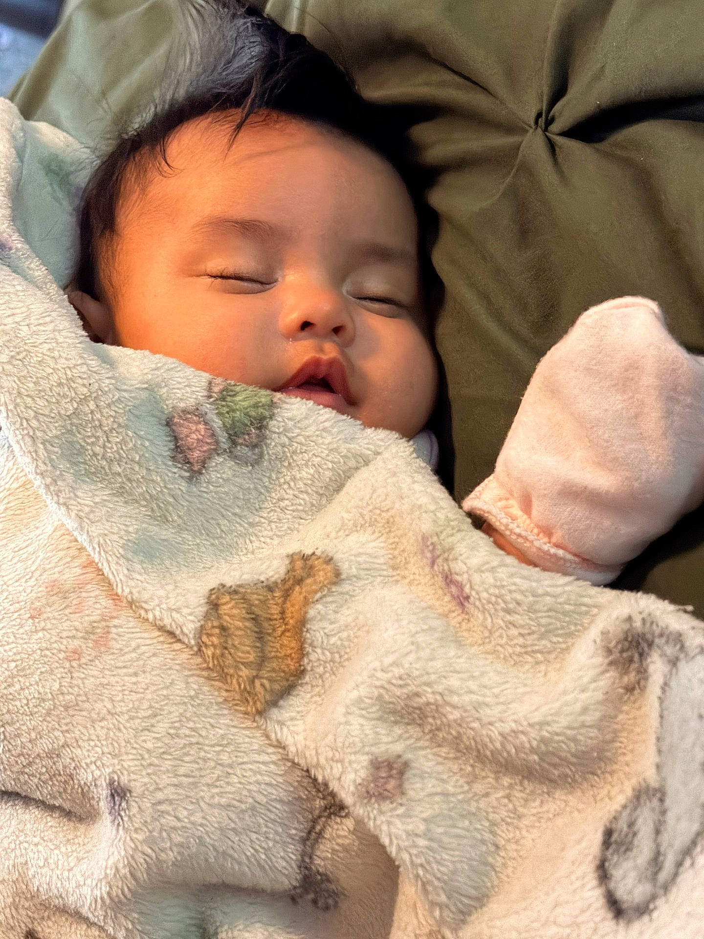 Priyah joined the competition — help win amazing prizes! baby, blanket, child, closeup, comfort, cozy, cushion, cute, face, indoor, infant, mitten, peaceful, portrait, relaxation, resting, sleeping, soft, warm, young