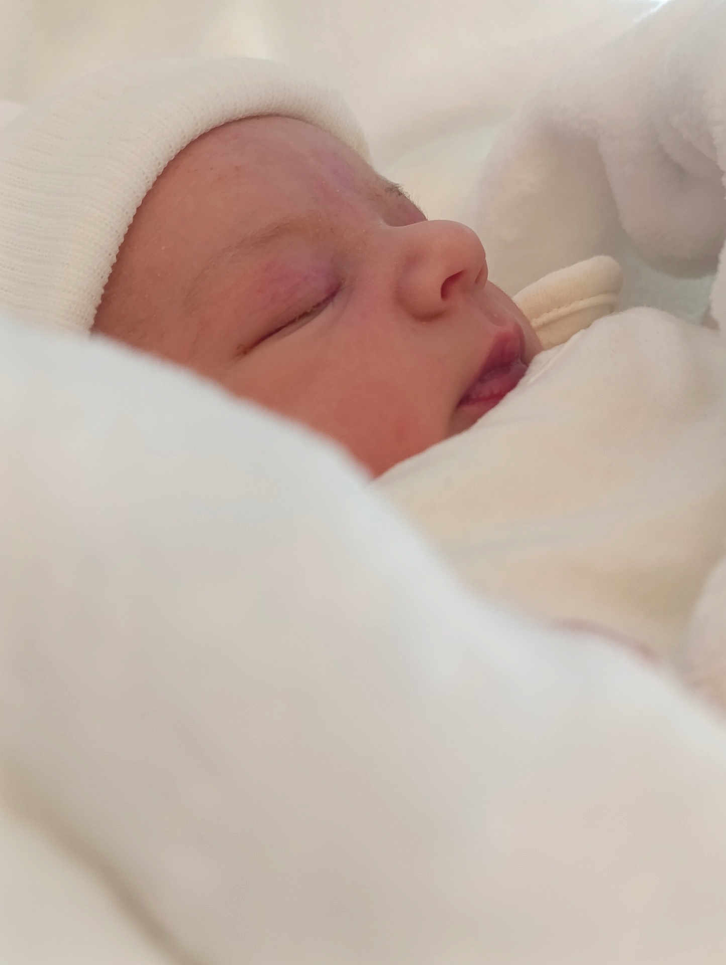 Malo a rejoint le concours — aidez-le/la à gagner de superbes lots ! newborn, baby, sleeping, blanket, white, hat, closeup, face, peaceful, soft, infant, wrapped, cozy, portrait, child, resting, cute, warm, toddler, skin