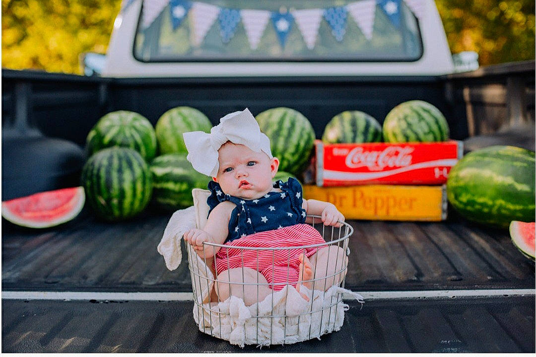 Bristol joined the competition — help win amazing prizes! baby, baby_toddler_clothing, citrullus, cucurbita, fruit, grass, green, happy, headwear, leisure, motor_vehicle, natural_foods, orange, person, plant, pumpkin, toddler, vegetable, watermelon, whole_food