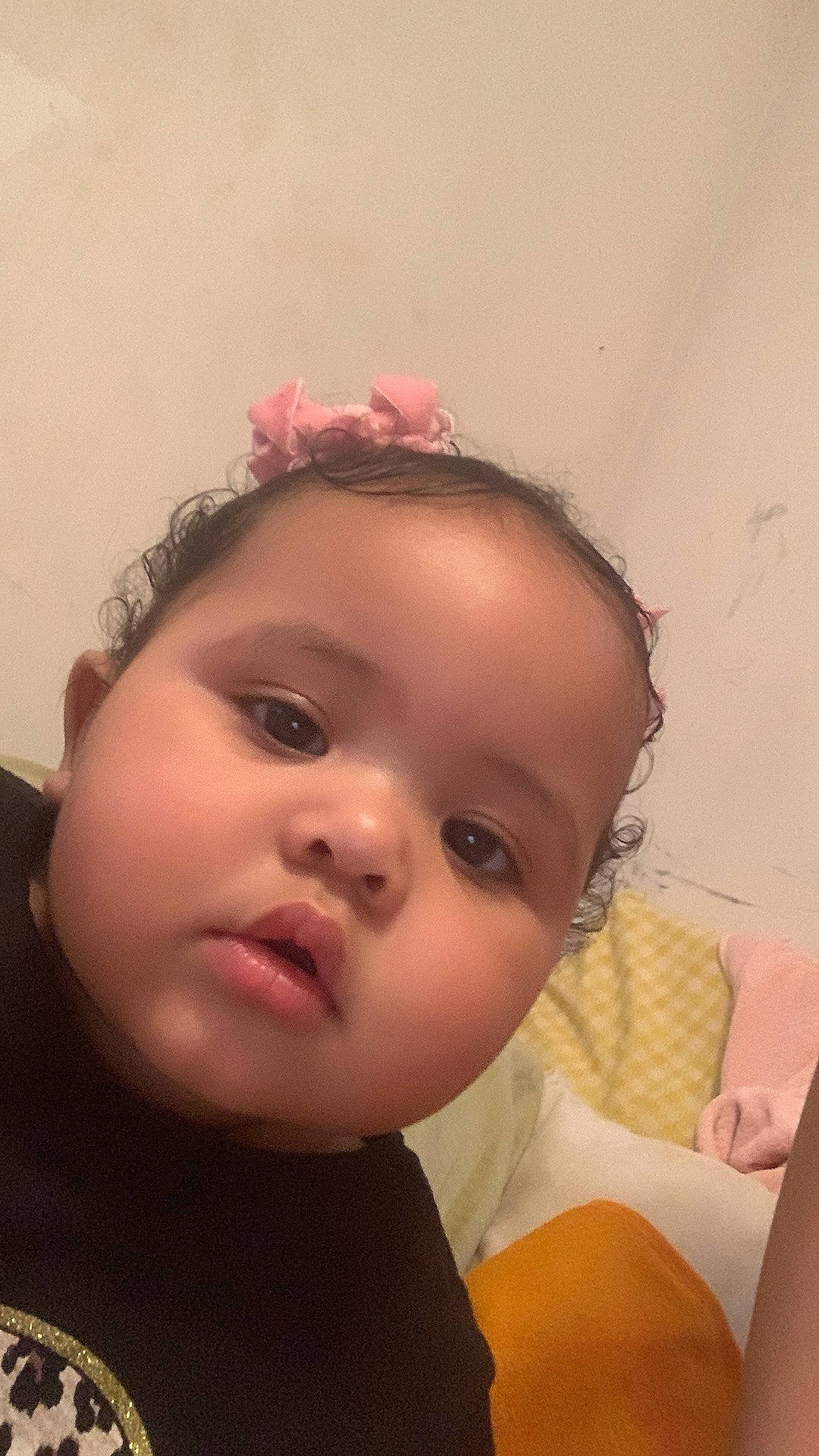 Leilani joined the competition — help win amazing prizes! baby, baby_toddler_clothing, black_hair, cheek, child, chin, ear, eye, eyebrow, eyelash, flash_photography, forehead, happy, iris, lip, mouth, nose, person, pink, skin