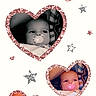 Willow is registered to the contest to win money with this photo: accessories, art, baby, collage, doll, envelope, face, head, heart, jewelry, necklace, newborn, person, photography, plush, portrait, quilt, sleeping, symbol, toy