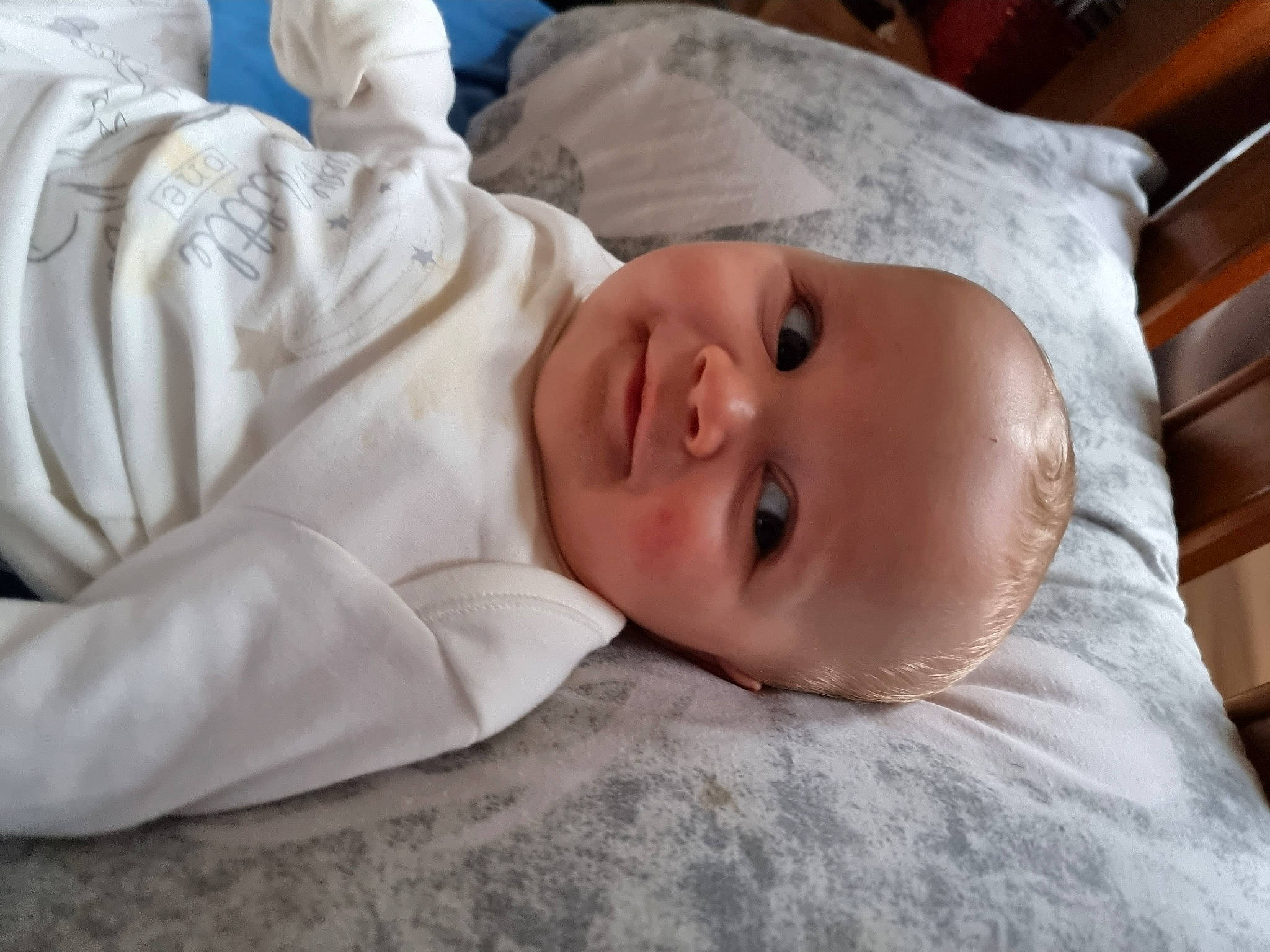 Harvey joined the competition — help win amazing prizes! baby, baby_toddler_clothing, bedtime, cheek, chin, comfort, event, eye, eyebrow, happy, headgear, human_body, iris, joy, linens, lip, mouth, nose, person, sleeve