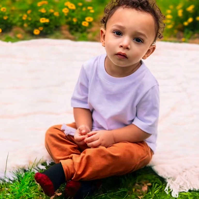 Quinley joined the competition — help win amazing prizes! baby, babycrawling, blanket, boy, child, clothing, crawling, face, happy, head, hosiery, male, pants, person, photography, portrait, sitting, sleeve, smile, sock