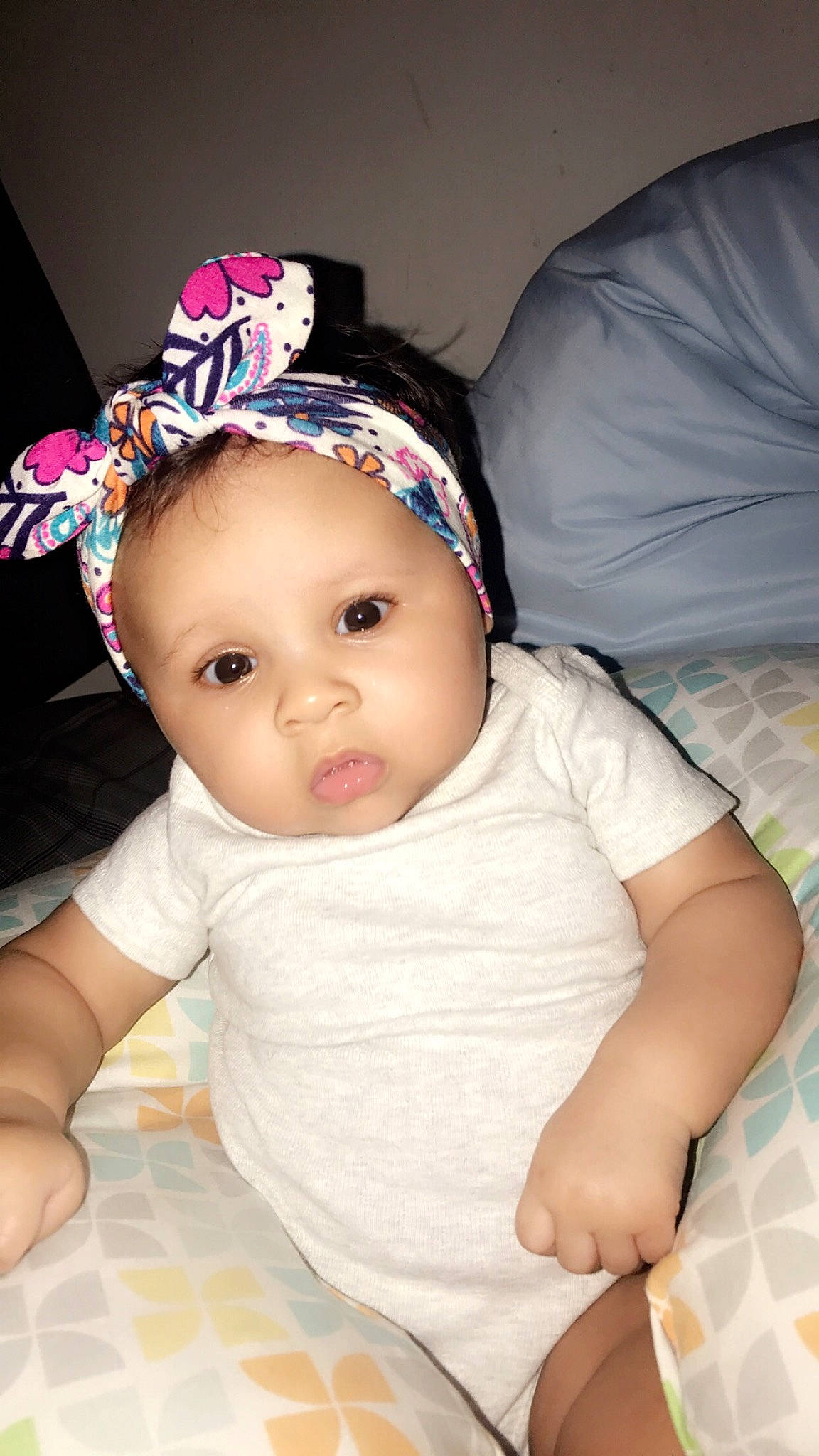 Danica joined the competition — help win amazing prizes! baby, baby_toddler_clothing, cheek, child, clothing, fashion_accessory, hair_accessory, headband, headgear, headpiece, person, pink, skin, toddler