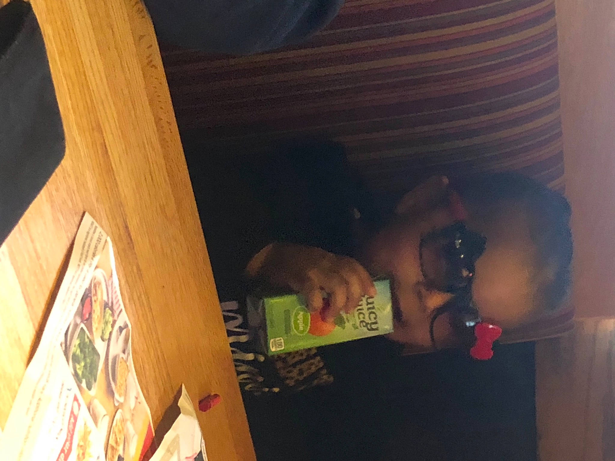 Khalia joined the competition — help win amazing prizes! art, book, ceiling, child, flooring, fun, hardwood, house, person, publication, room, shelf, shelving, t_shirt, visual_arts, wood, wrist