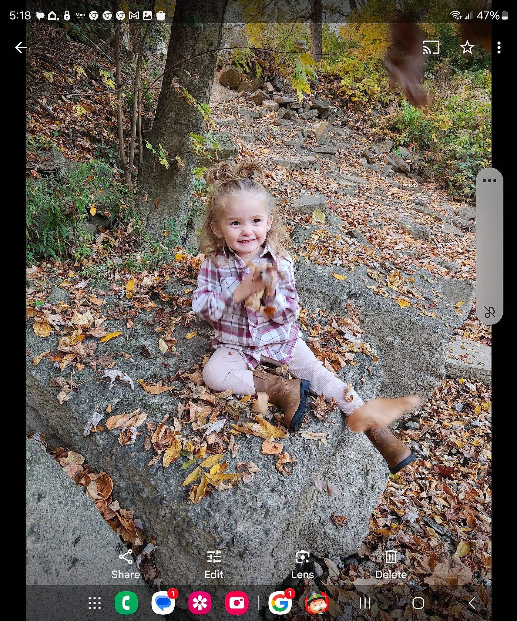 Za'Kyah is registered to the contest to win money with this photo: baby, child, deciduous, flash_photography, font, forest, grass, happy, joy, morning, people, people_in_nature, person, photo_caption, plant, sitting, smile, soil, tints_and_shades, toddler