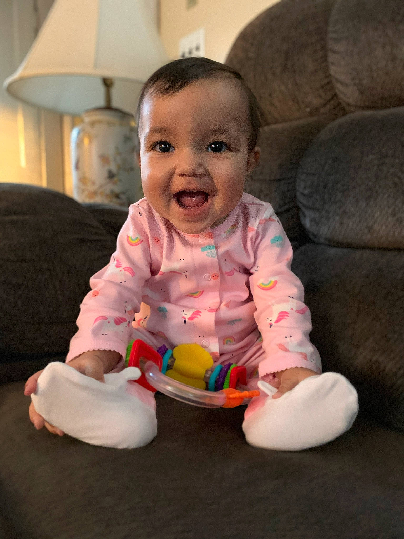 Saraya is registered to the contest to win money with this photo: baby, baby_playing_with_toys, child, joy, person, play, sitting, skin, toddler, toy