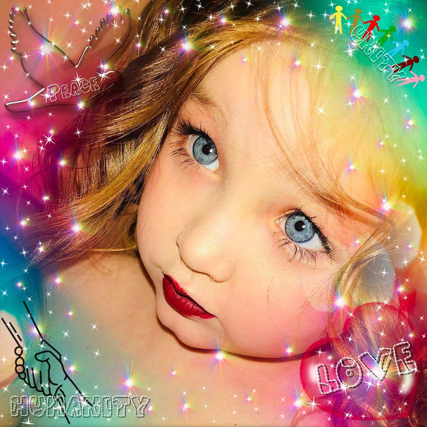 Bethanie joined the competition — help win amazing prizes! art, brown_hair, cheek, child, close_up, face, happy, illustration, iris, person, photography, photomontage, pink, smile, toddler