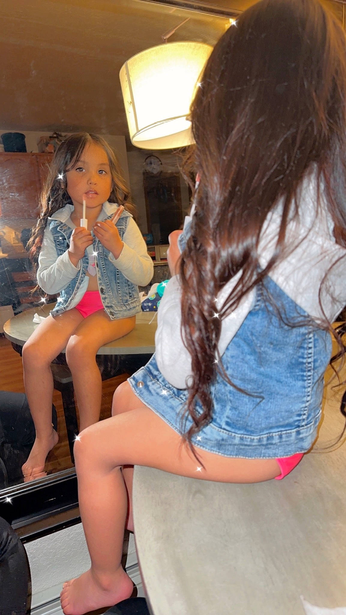 Aziyah joined the competition — help win amazing prizes! black_hair, blond, brown_hair, electric_blue, eyewear, foot, fun, human_leg, jean_short, joint, knee, lap, leg, leisure, long_hair, person, shoulder, sitting, thigh, trunk