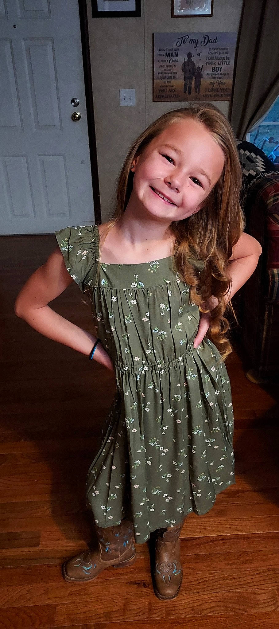 Kendyl joined the competition — help win amazing prizes! day_dress, dress, embellishment, face, fashion_design, flash_photography, hair, happy, head, human_body, joint, joy, neck, one_piece_garment, person, shoulder, skin, sleeve, smile, textile