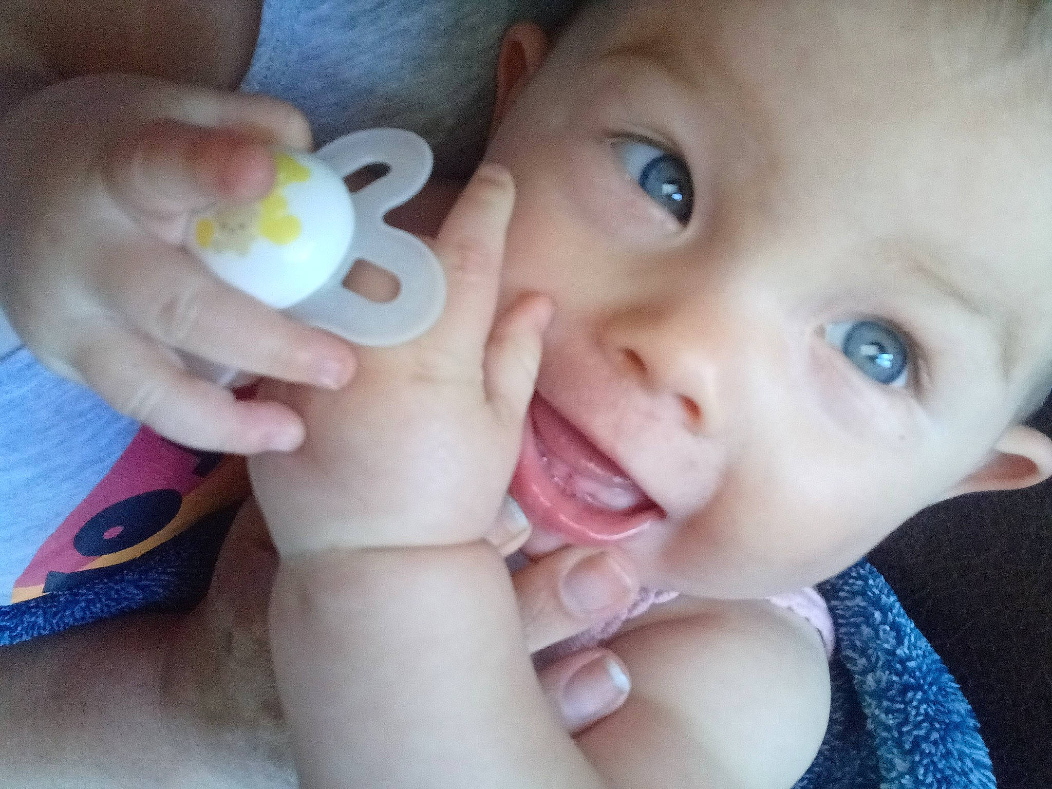 Serenity joined the competition — help win amazing prizes! baby, blue, cheek, dress, drinkware, eye, eyebrow, eyelash, finger, gesture, happy, iris, lip, mouth, nose, person, plastic_bottle, product, skin, smile