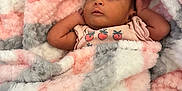 Torianna is registered to the contest to win money with this photo: baby, blanket, infant, pink, gray, white, cozy, cute, child, newborn, soft, warm, sleepy, resting, wrapped, portrait, face, small, clothing, relaxing