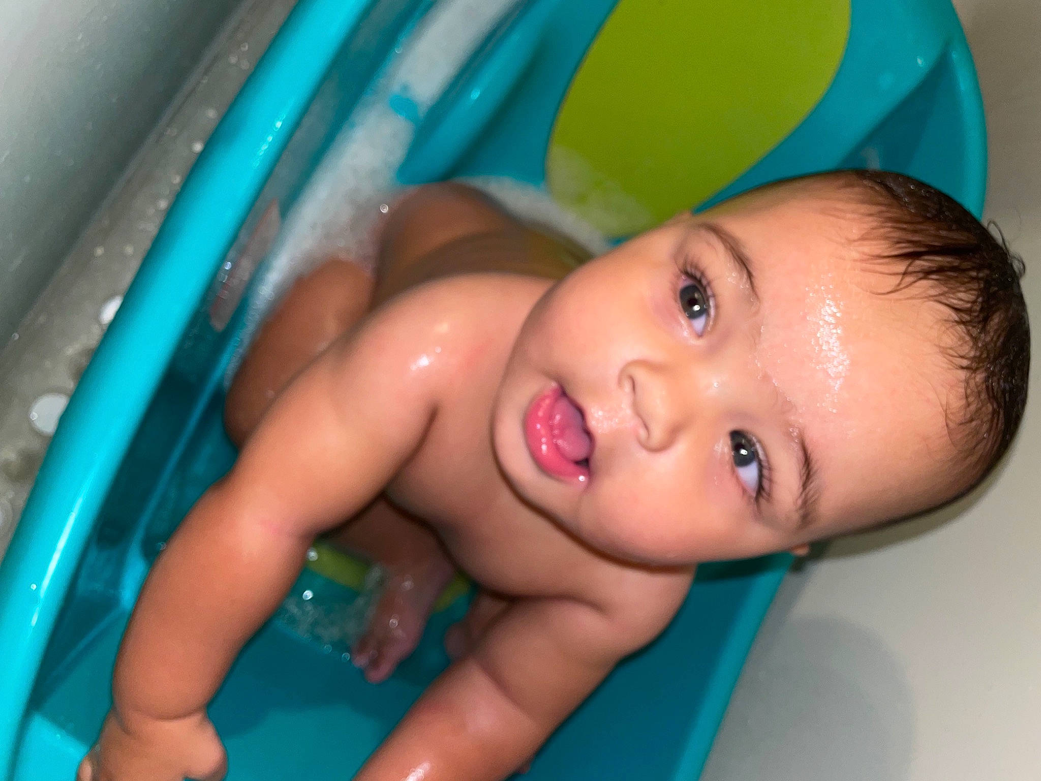 Mazi joined the competition — help win amazing prizes! aqua, baby, baby_bathing, bathing, blue, cheek, eye, eyebrow, eyelash, fun, happy, head, iris, leisure, mouth, nose, person, pink, skin, toddler