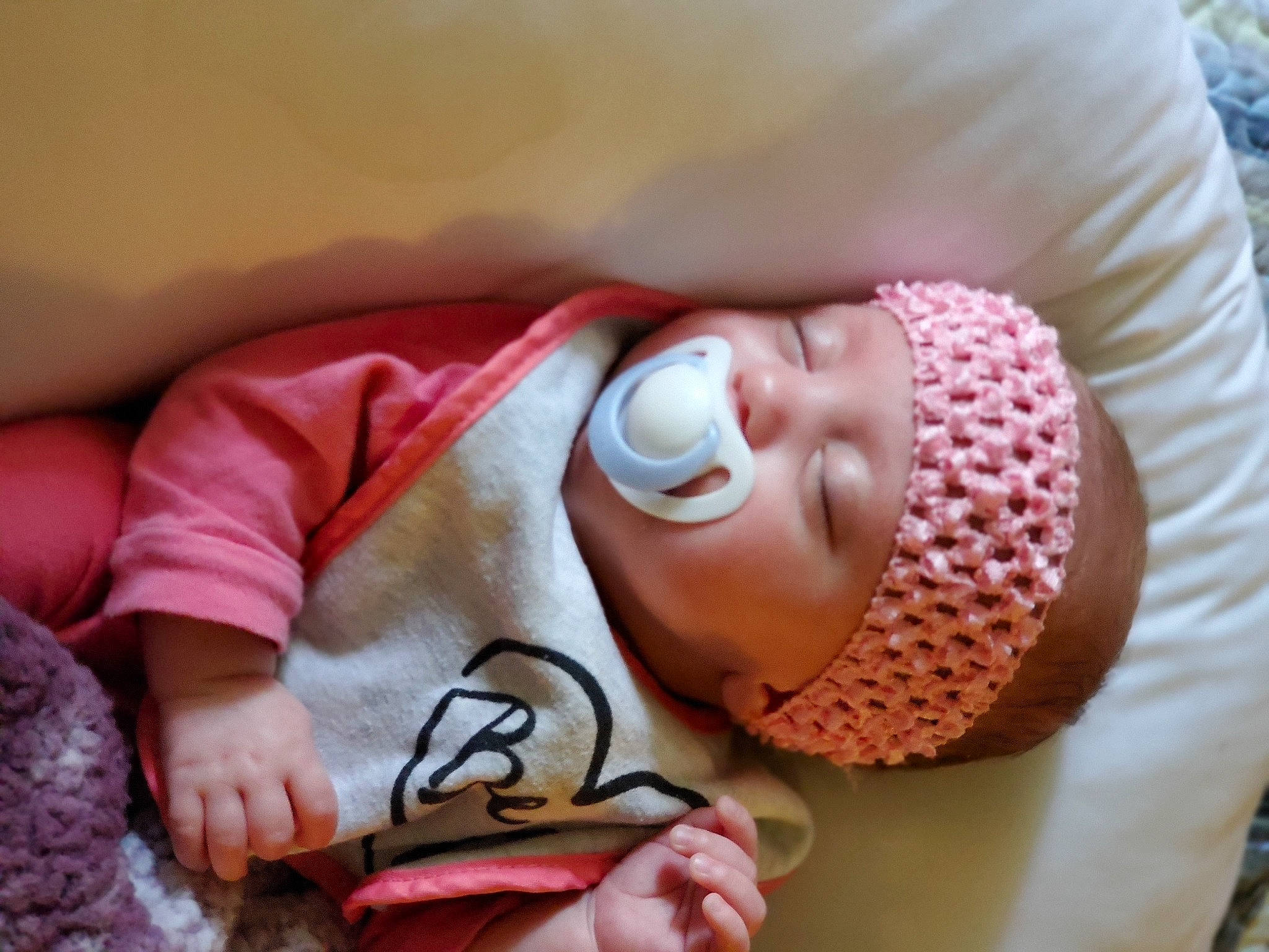 Adelina joined the competition — help win amazing prizes! baby, baby_sleeping, baby_toddler_clothing, cheek, child, comfort, ear, face, finger, headgear, linens, lip, mouth, nail, nose, person, pink, skin, sleeve, thumb