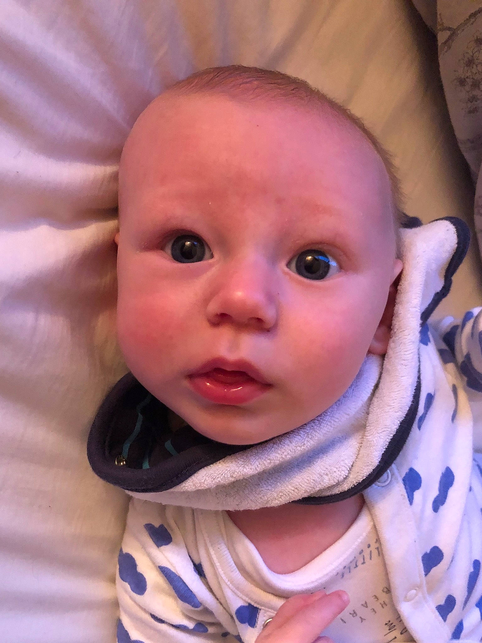 Jacob joined the competition — help win amazing prizes! baby, cheek, child, chin, eye, eyebrow, face, forehead, head, iris, lip, mouth, nose, person, pink, skin, surprise, toddler