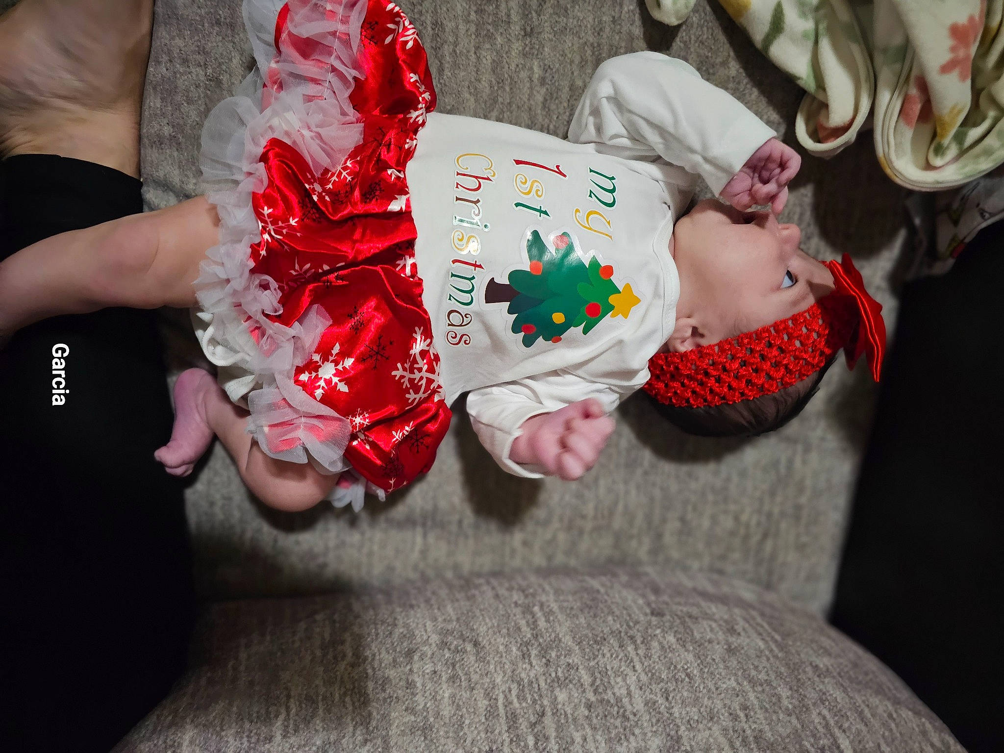 Gabriella joined the competition — help win amazing prizes! baby, baby_products, baby_toddler_clothing, carmine, child, comfort, event, fashion_accessory, hand, headwear, human_leg, lap, linens, nail, pattern, person, room, sitting, sleeve, sock