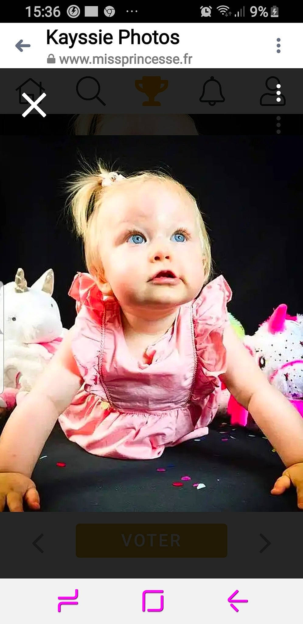 Kayssie participe au concours pour gagner de l'argent avec cette photo : baby, beauty, cheek, child, child_model, dress, ear, electronic_device, eye, face, fun, head, lip, nose, person, photography, pink, skin, smile, surprise