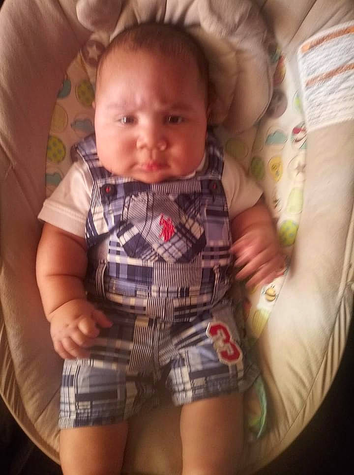 Marvin joined the competition — help win amazing prizes! abdomen, arm, baby, beauty, cheek, child, design, eye, face, head, joint, leg, nose, pattern, person, plaid, product, sitting, skin, smile