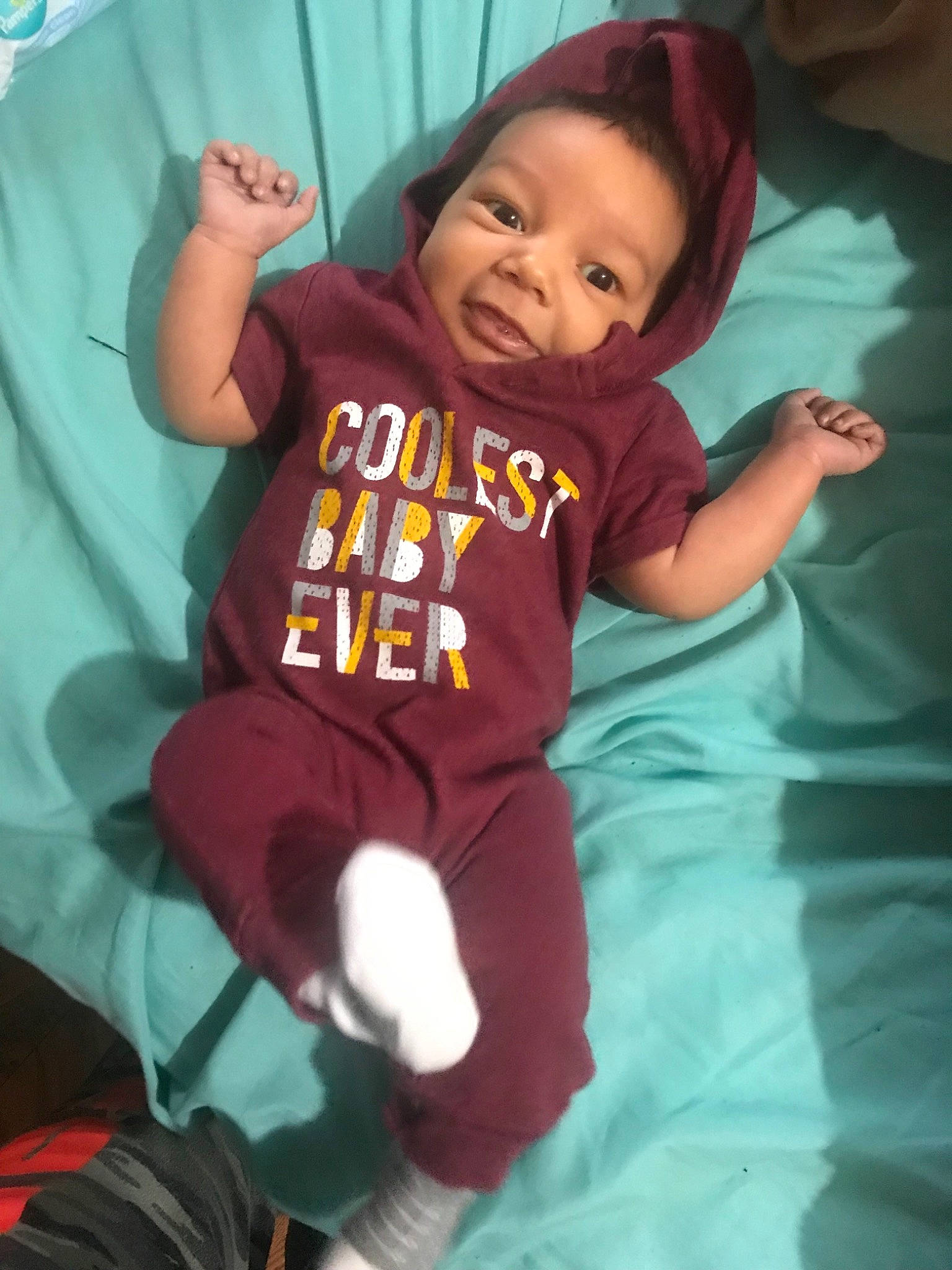 Deandre joined the competition — help win amazing prizes! arm, child, person, smile, toddler