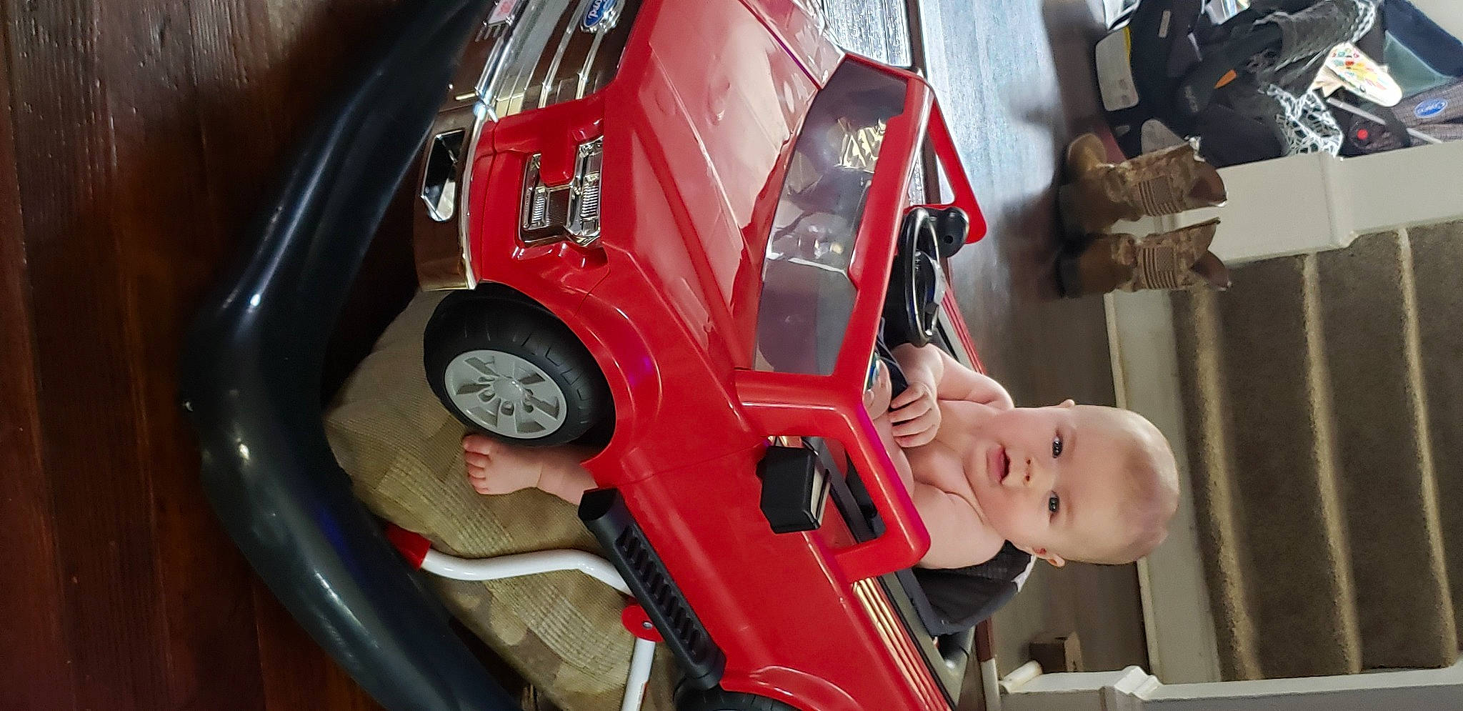 Vander joined the competition — help win amazing prizes! automotive_exterior, automotive_window_part, bumper, car, city_car, motor_vehicle, person, red, vehicle, wheel