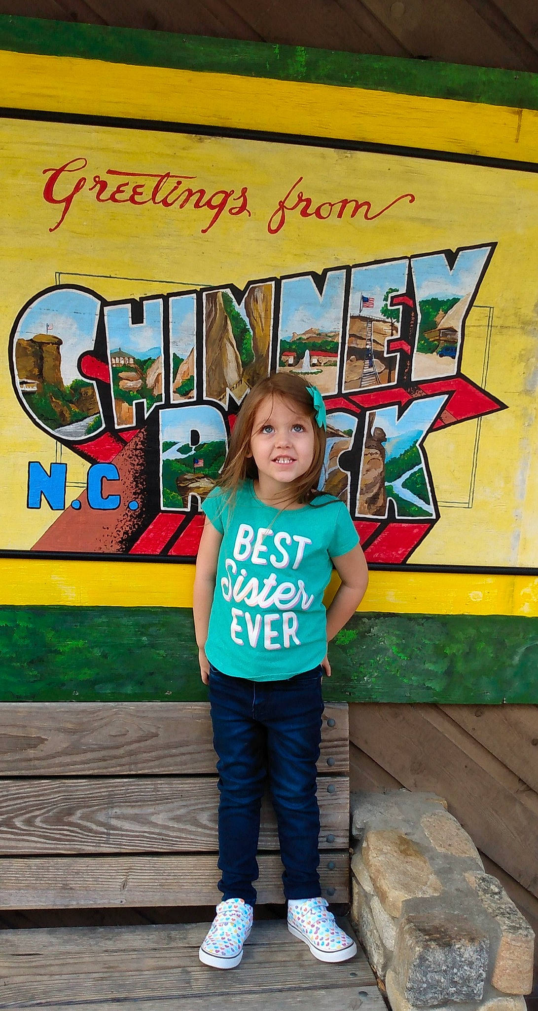 Zoey is registered to the contest to win money with this photo: art, child, cool, denim, drawing, font, fun, graffiti, graphics, happy, joy, leisure, line, mural, painting, person, t_shirt, travel, vacation, visual_arts