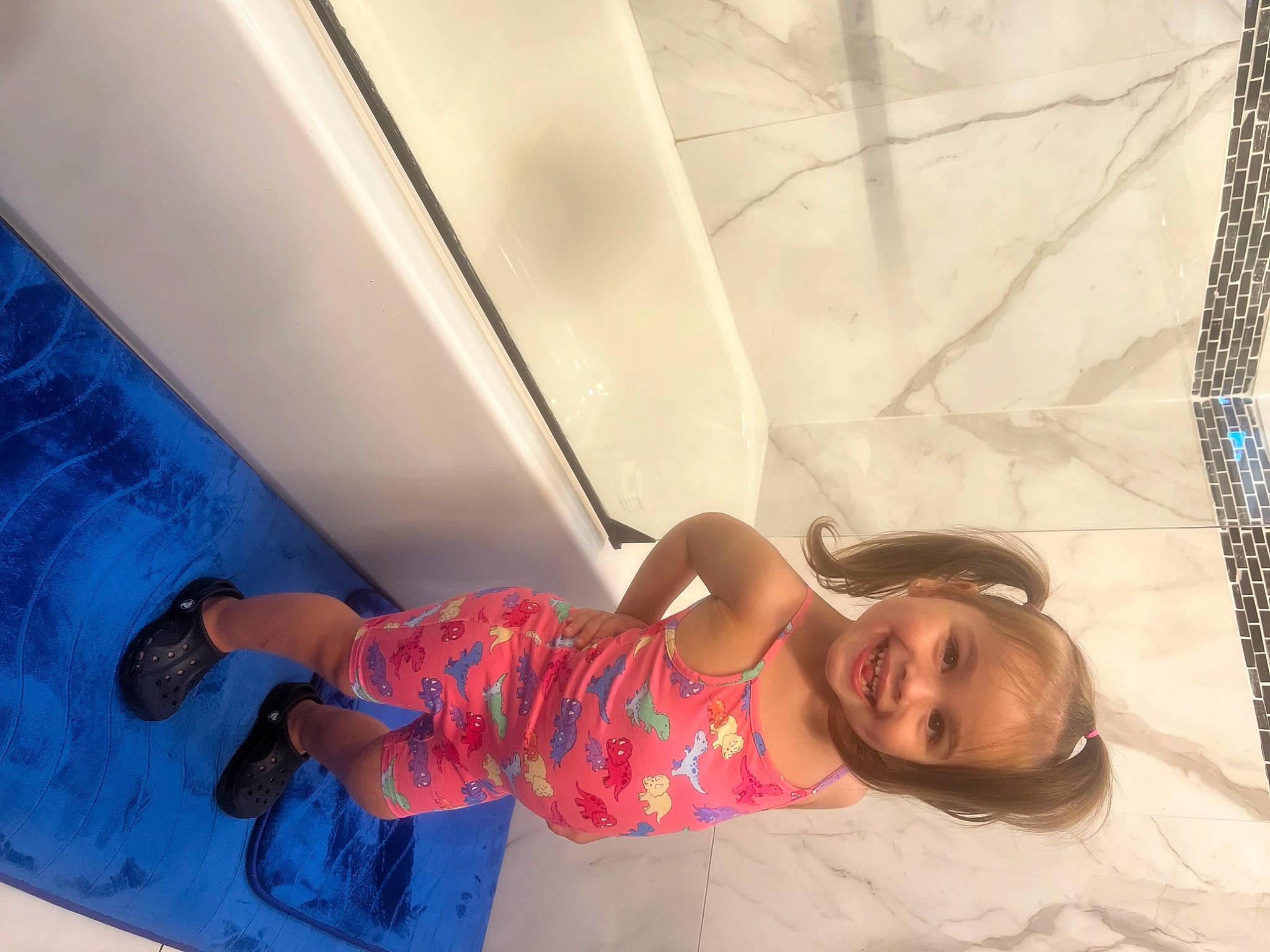 Journee joined the competition — help win amazing prizes! ceiling, child, elbow, flooring, foot, fun, happy, human_leg, joy, knee, leisure, pattern, person, recreation, room, sandal, smile, thigh, toddler, vacation