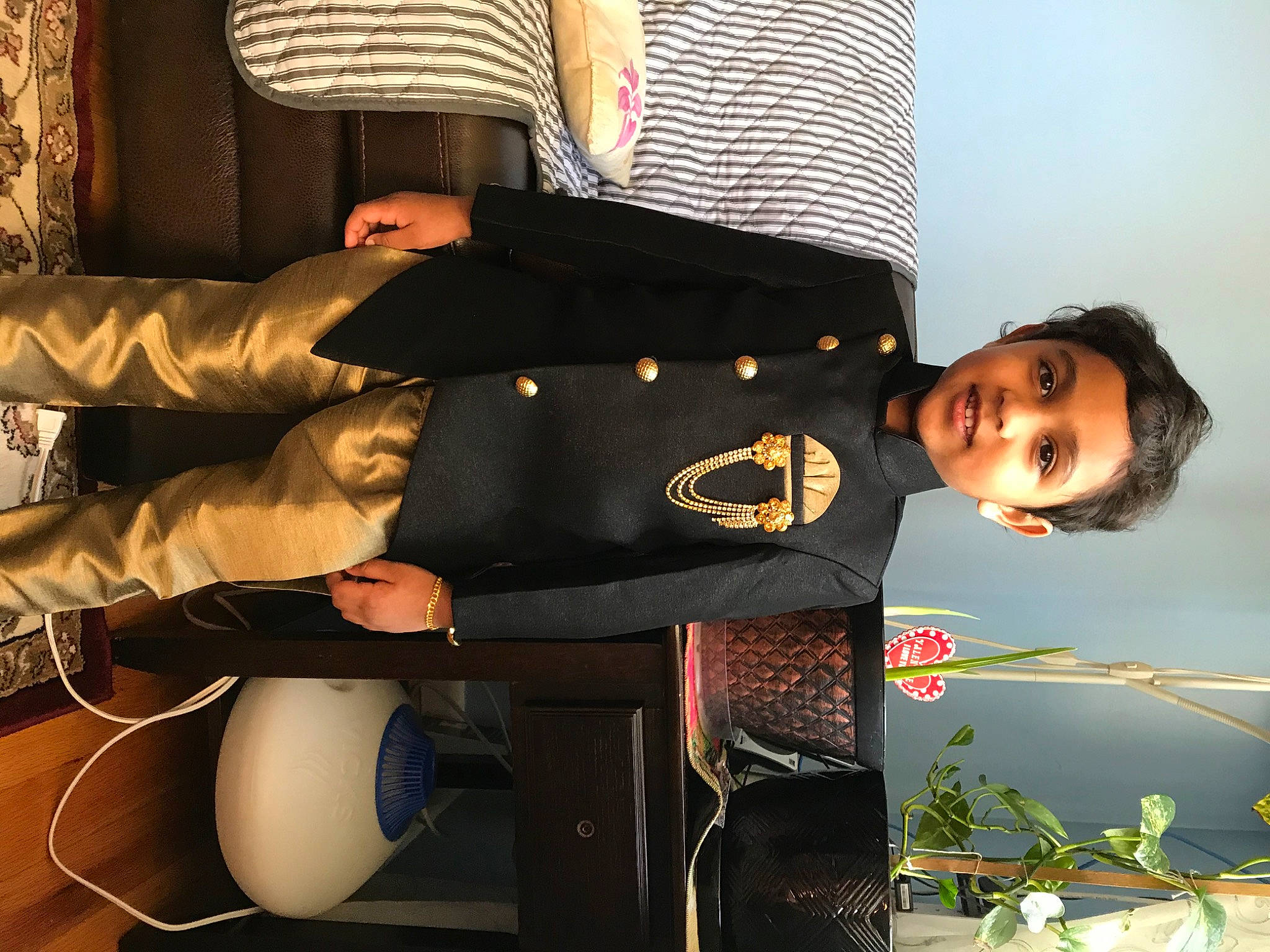 Ayaan is registered to the contest to win money with this photo: joy, person