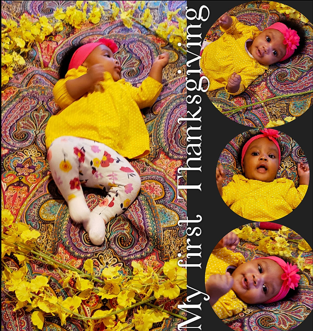 Iyana joined the competition — help win amazing prizes! art, baby, baby_toddler_clothing, child, collage, event, happy, headwear, pattern, person, photograph, product, sleeve, toddler, yellow