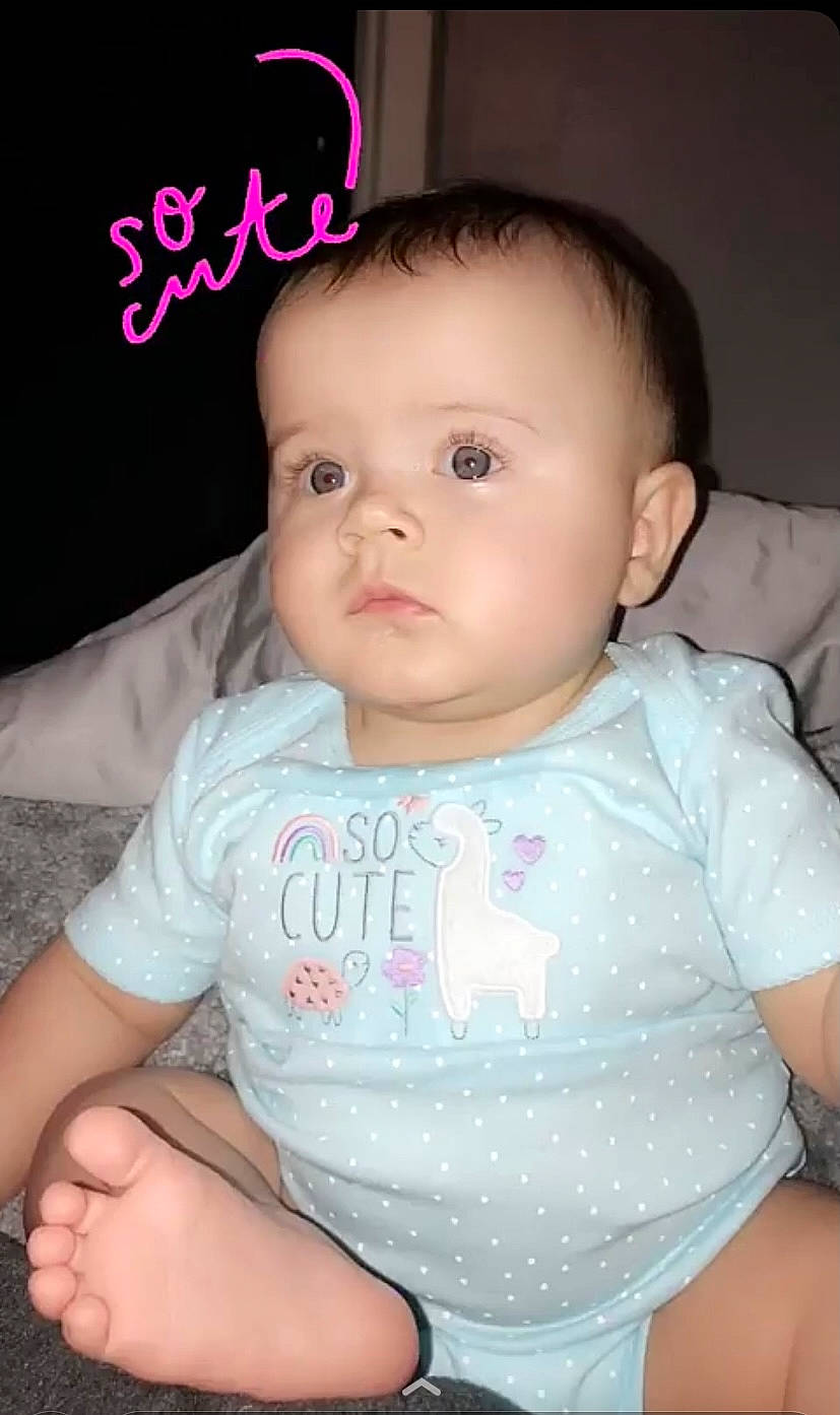 Karma joined the competition — help win amazing prizes! baby, baby_products, baby_toddler_clothing, barefoot, cheek, child, comfort, ear, eyelash, finger, foot, iris, lip, nail, organ, person, pink, skin, thumb, toddler