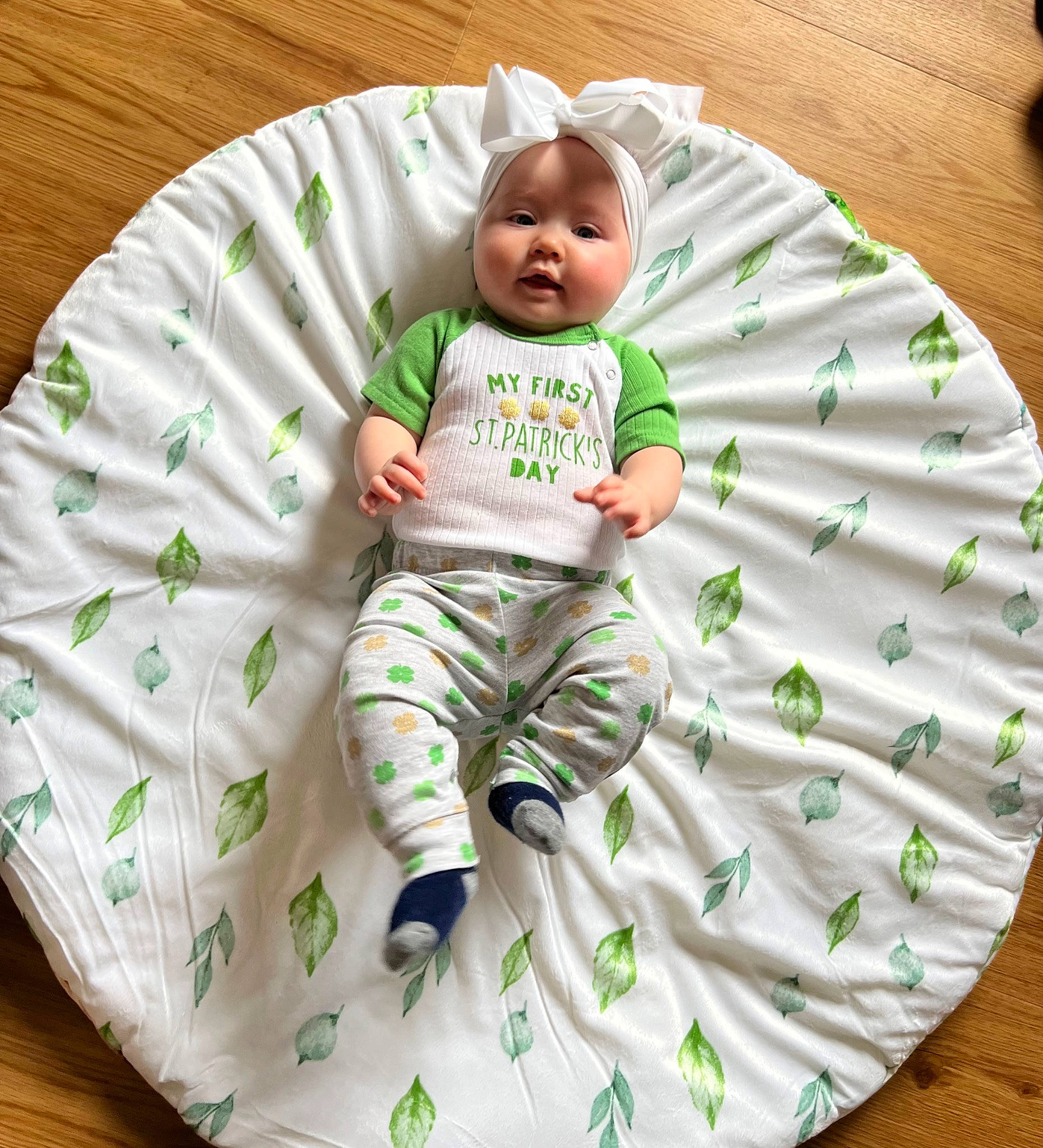 Ainsley joined the competition — help win amazing prizes! baby, baby_products, baby_safety, baby_toddler_clothing, child, circle, comfort, face, happy, head, linens, long_sleeved_t_shirt, pattern, person, play, product, sleeve, smile, t_shirt, textile