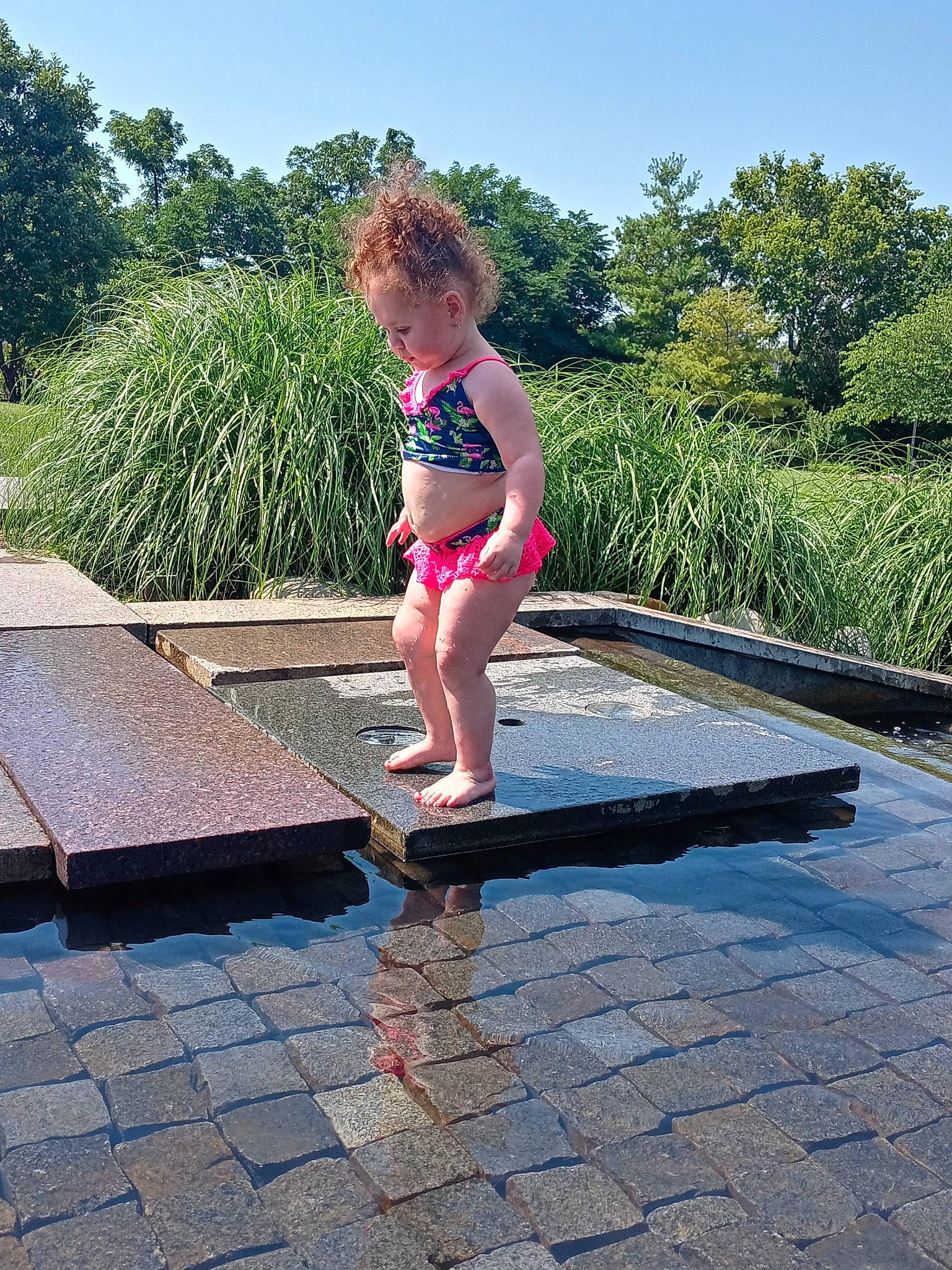 Evolet joined the competition — help win amazing prizes! asphalt, barefoot, body_of_water, grass, human_body, leg, leisure, people_in_nature, person, plant, public_space, recreation, road_surface, roof, sky, swimwear, thigh, toddler, tree, vertebrate