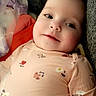 Everlynn joined the competition — help win amazing prizes! baby, blanket, casual_photo, cheeks, child, close_up, couch, cozy, eyes, face, happy, indoor, infant, lying_down, nursery, onesie, pink_clothing, portrait, sitting, smiling