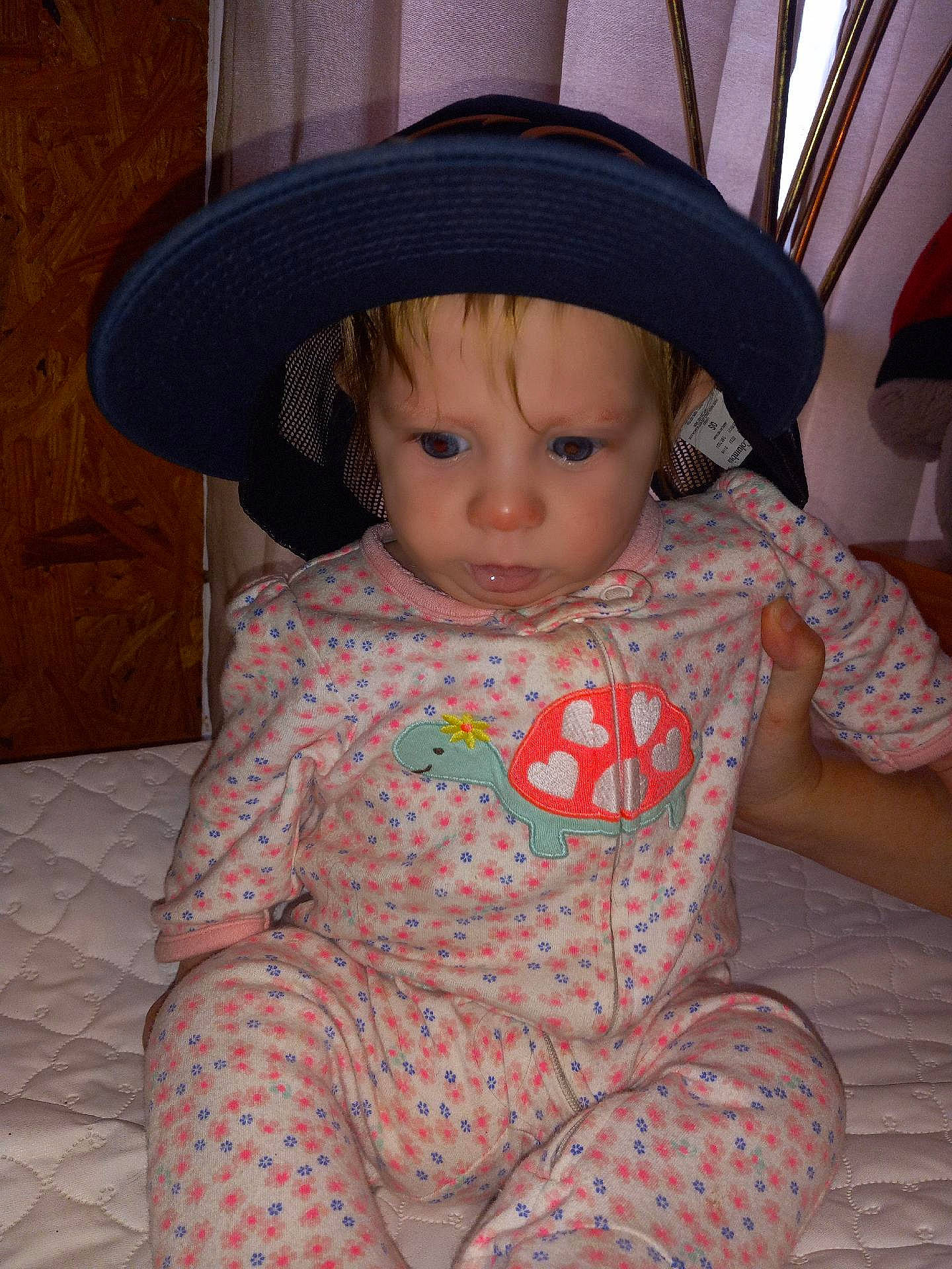 Haley joined the competition — help win amazing prizes! baby_toddler_clothing, cheek, chin, eye, face, facial_expression, hairstyle, hat, head, headgear, headwear, human_body, iris, lip, mammal, nose, outerwear, person, skin, sleeve