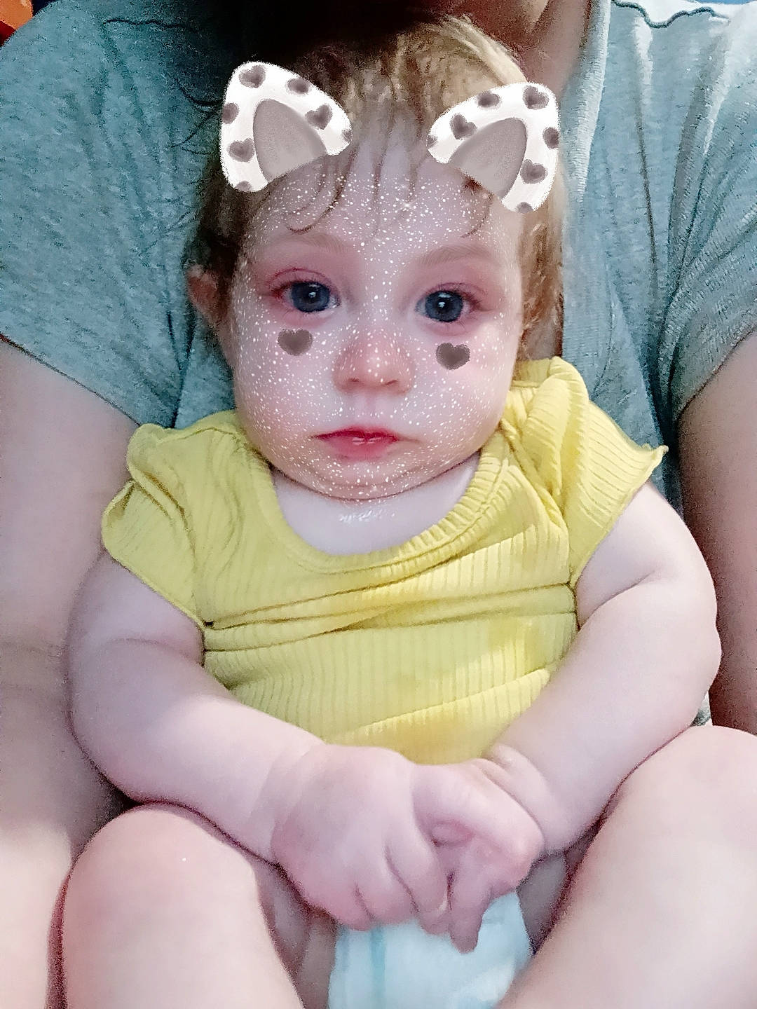 Haley joined the competition — help win amazing prizes! baby, baby_products, baby_toddler_clothing, cap, cheek, child, chin, comfort, eye, fashion_accessory, grass, happy, headpiece, human_body, linens, pattern, person, pink, skin, sleeve