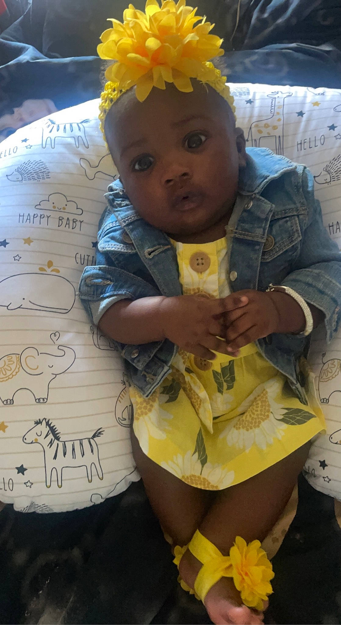 Harmony is registered to the contest to win money with this photo: adaptation, baby, baby_products, child, doll, event, eye, fashion_accessory, fun, happy, jewellery, organ, outerwear, person, photograph, play, sitting, snapshot, toddler, tradition