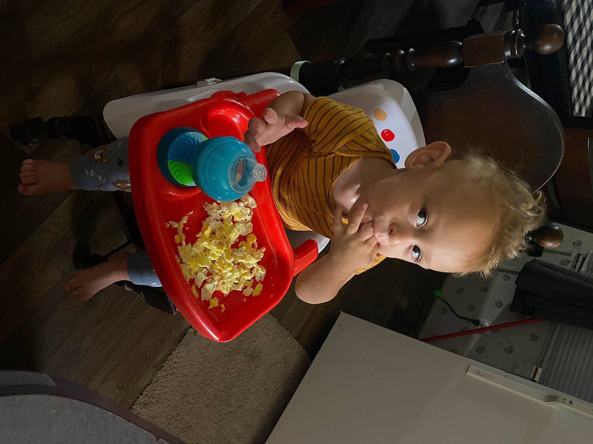 Ryland joined the competition — help win amazing prizes! baby_products, baby_toys, chair, child, food, fun, person, plastic, toddler