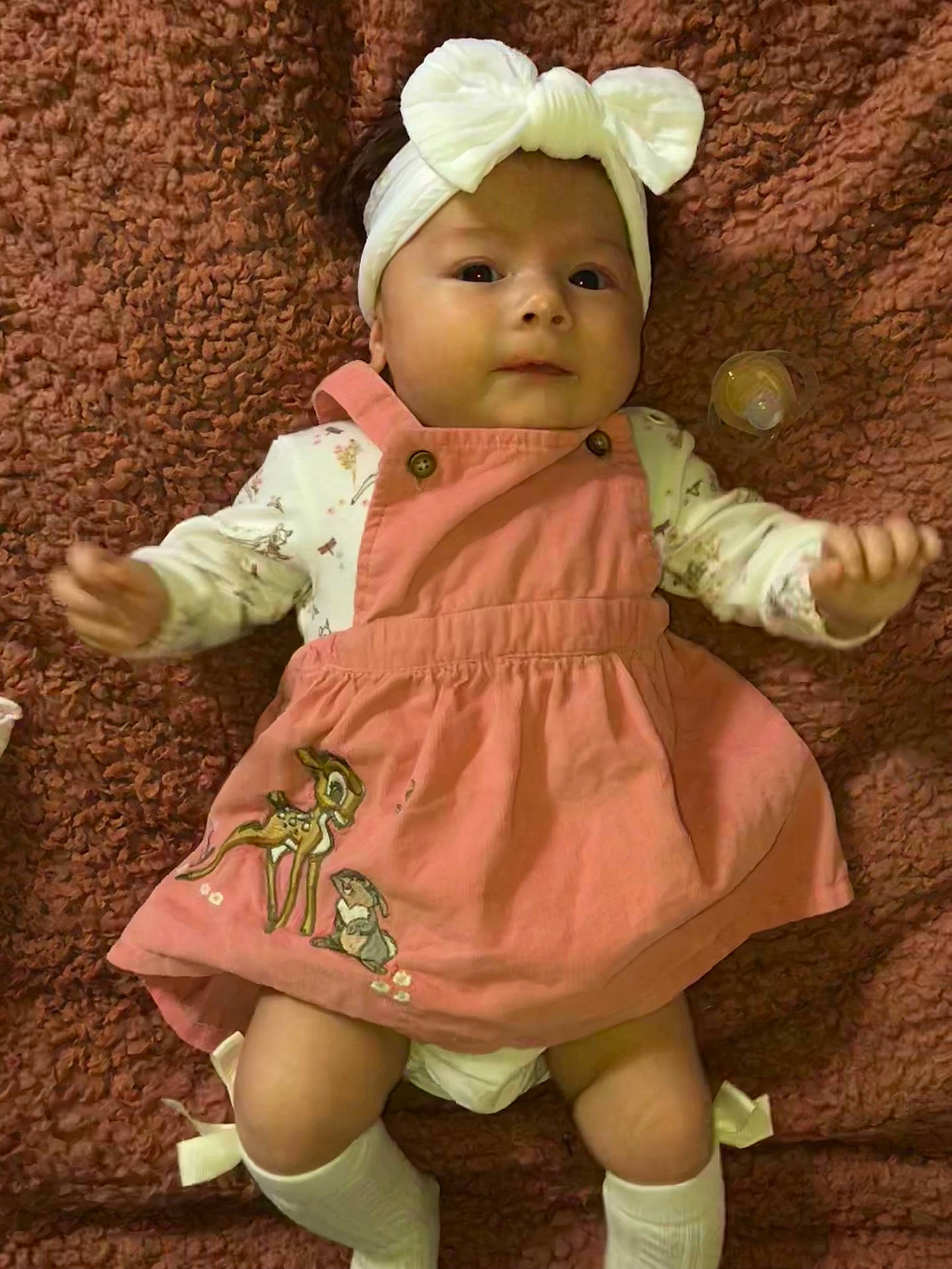 Samaya-Emma May joined the competition — help win amazing prizes! accessories, baby, bonnet, cap, clothing, coat, doll, dress, face, hat, head, jacket, newborn, pants, person, photography, portrait, sitting, sleeve, toy