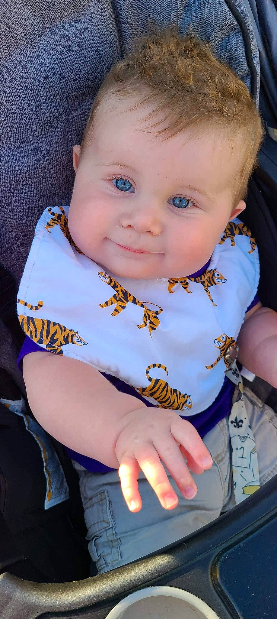 Leighton is registered to the contest to win money with this photo: baby, baby_products, baby_toddler_clothing, cheek, child, lip, person, skin, smile, toddler