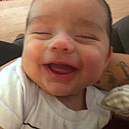 Geno is registered to the contest to win money with this photo: cheek, child, chin, ear, facial_expression, finger, girl, hand, head, human_hair_color, infant, laughter, lip, mouth, nose, product, skin, sleep, smile, toddler