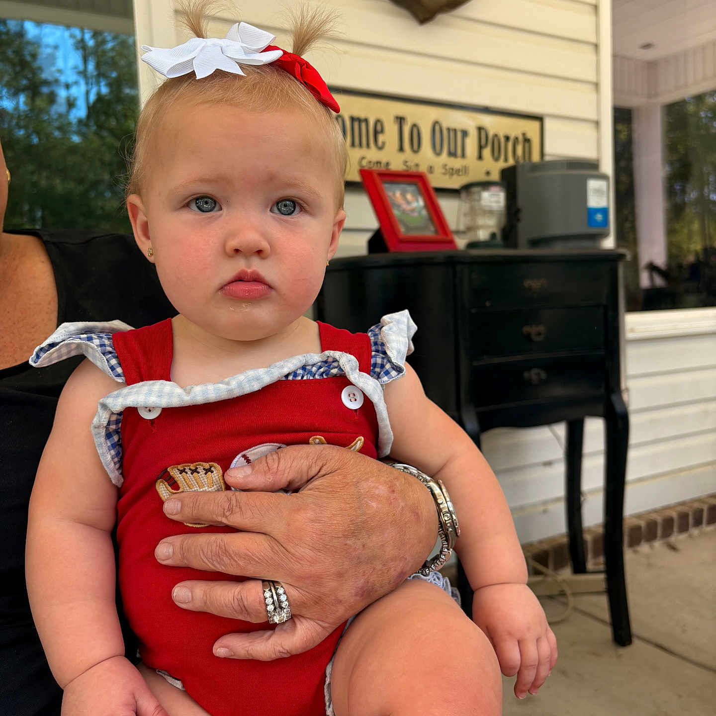 Saylor joined the competition — help win amazing prizes! accessories, art, baby, bodypart, electronics, face, finger, furniture, hand, hardware, head, jewelry, painting, people, person, photography, portrait, ring, sitting, wood