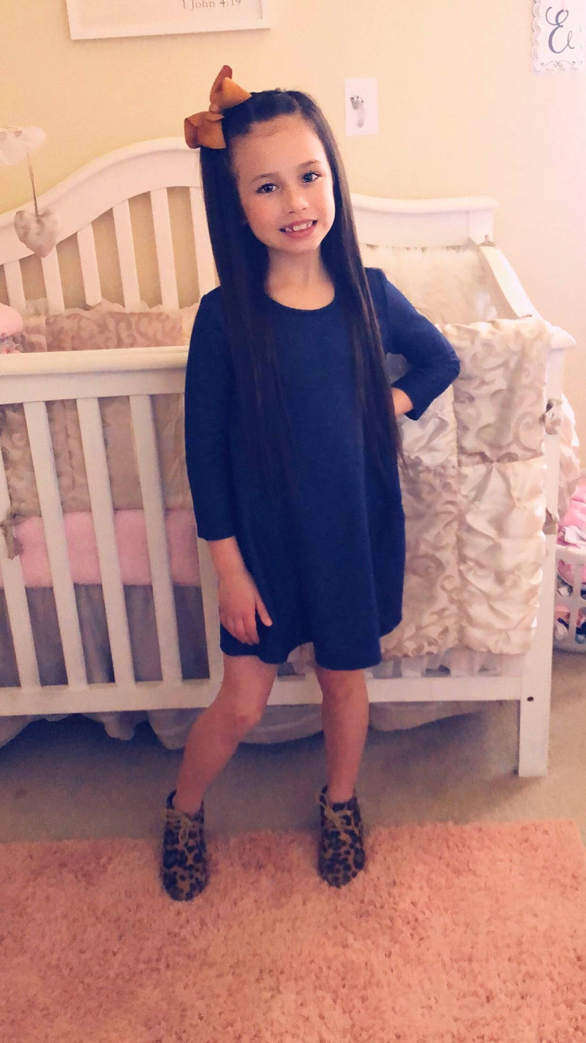 Amaya is registered to the contest to win money with this photo: blue, child, child_model, clothing, costume, dress, electric_blue, footwear, joy, knee, leg, outerwear, person, pink, shoe, shoulder, sleeve, toddler