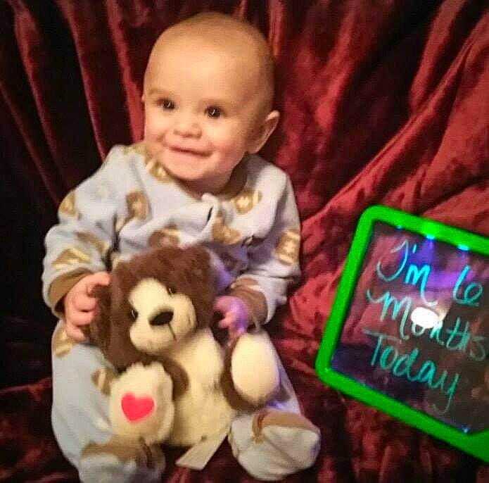 Aryan joined the competition — help win amazing prizes! baby, baby_toys, child, electronic_device, gadget, person, photography, play, plush, sitting, smile, stuffed_toy, technology, teddy_bear, toddler, toy