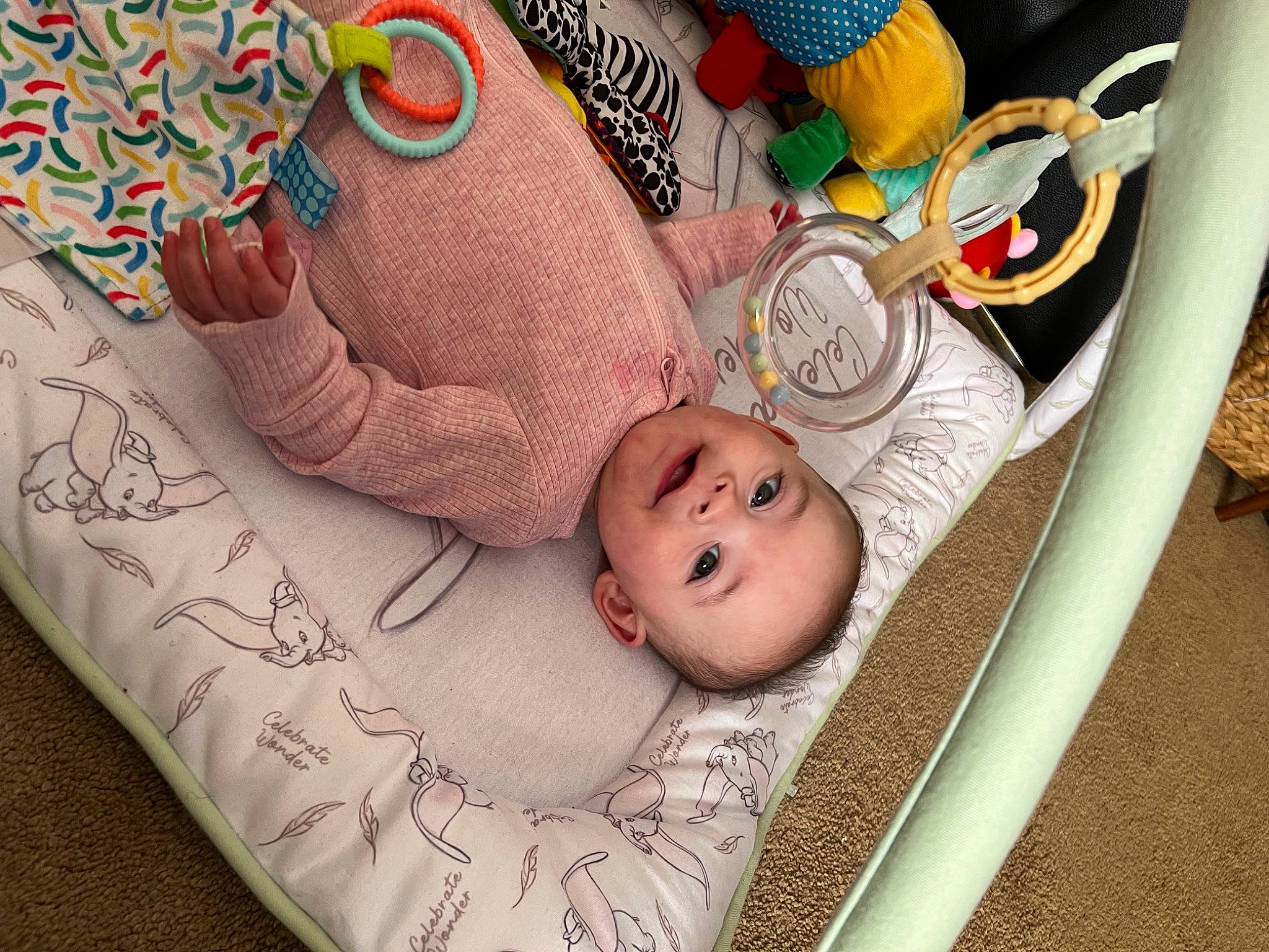 Lucia joined the competition — help win amazing prizes! baby, baby_products, baby_safety, baby_sleeping, baby_toddler_clothing, bedtime, cheek, child, comfort, fashion_accessory, happy, hat, head, infant_bed, linens, pattern, person, skin, smile, toddler