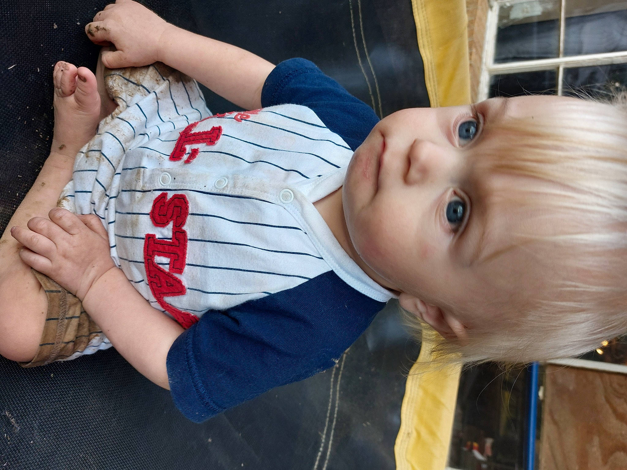 Nicklaus joined the competition — help win amazing prizes! baby, baby_toddler_clothing, child, cool, elbow, facial_expression, gesture, happy, leisure, lip, mouth, neck, nose, person, plant, skin, sleeve, smile, toddler, tree